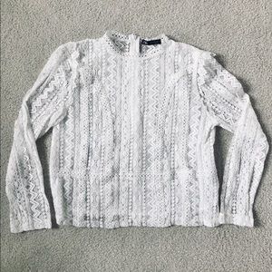 Lace High Neck Blouse